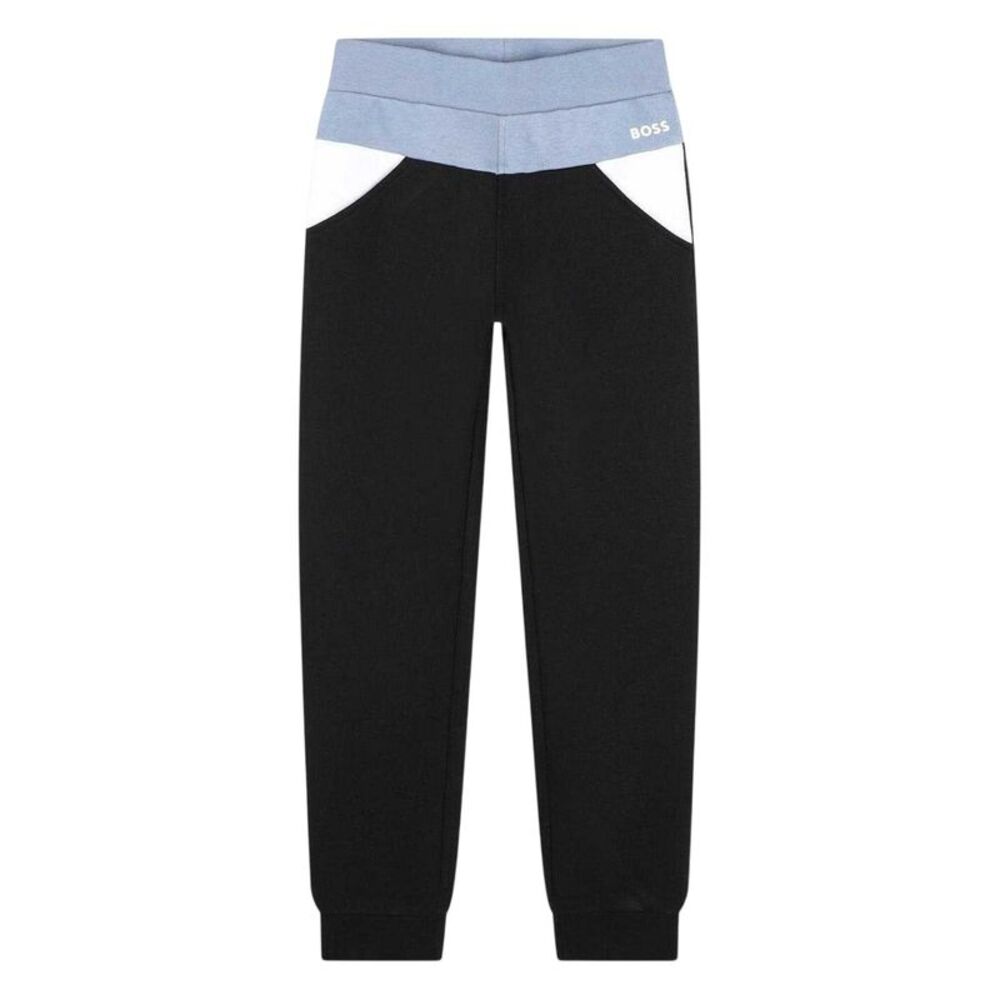 Boss Childrens/Kids Colour Block Regular Sweatpants / Black